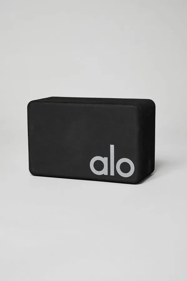 Uplifting Yoga Block - Black/Silver