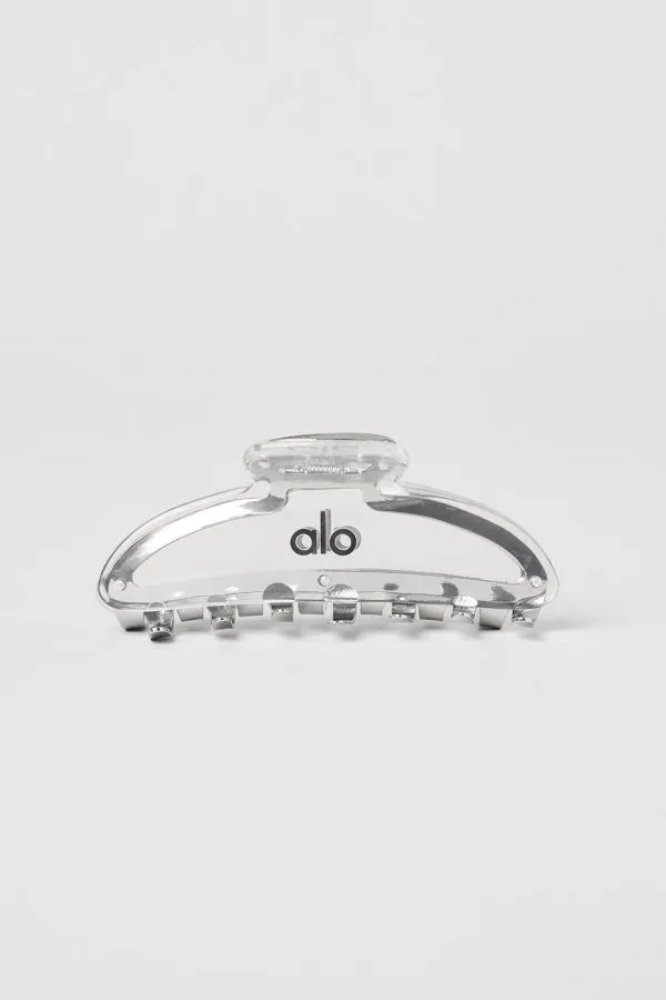 Acrylic Illusion Claw Clip - Clear Acetate/Chrome