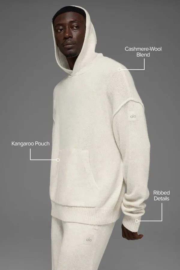 Wool Cashmere New Class Hoodie - Bone Heather