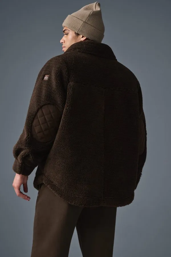 Sherpa Edge Shacket - Espresso