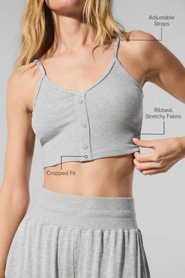 Ribbed Delicate Lounge Tank - Athletic Heather Grey